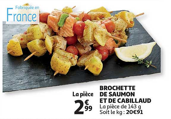 Brochette De Saumon Et De Cabillaud