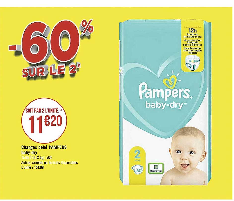 changes bébé pampers baby-dry