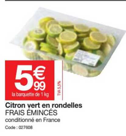 Citron Vert En Rondelles