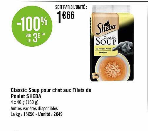 classic soup pour chat aux filets de poulet sheba