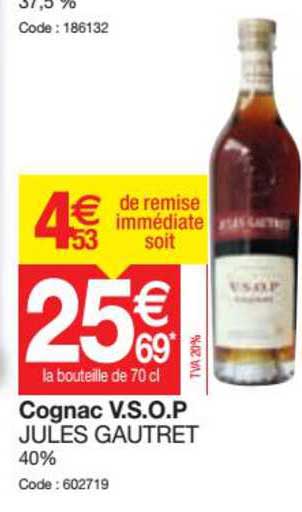 cognac v.s.o.p. jules gautret