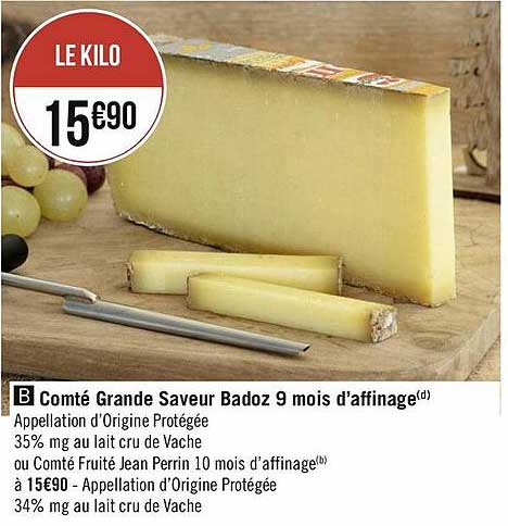 comté grande saveur badoz 9 mois d'affinage