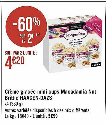 crème glacée mini cups macadamia nut brittle häagen-dazs
