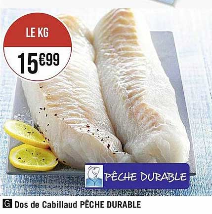 Dos De Cabillaud Peche Durable