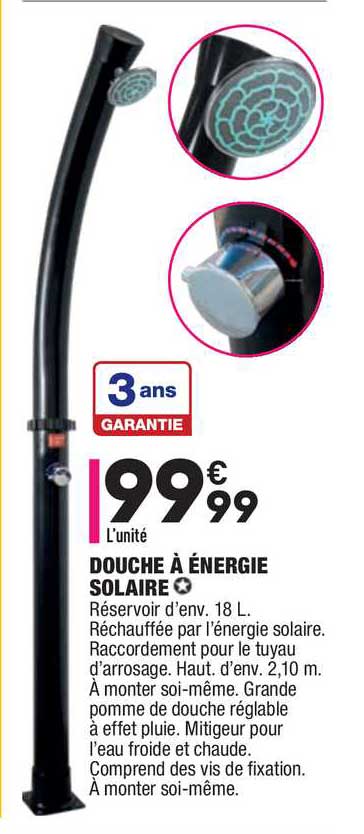 Douche à énergie Solaire