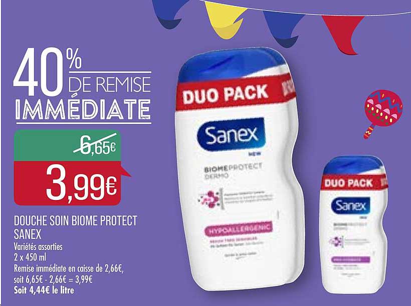 douche soin biome protect sanex