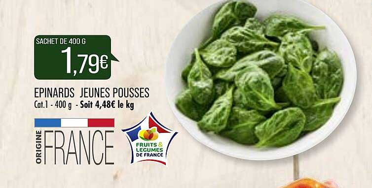 épinards jeunes pousses