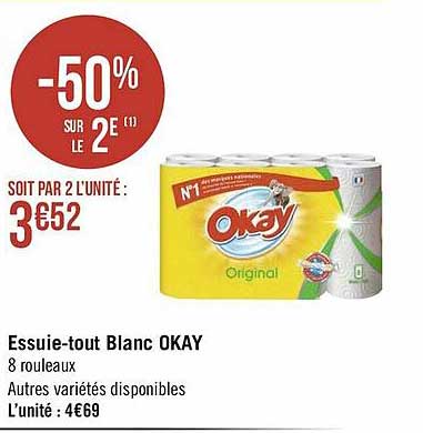 essuie-tout blanc okay