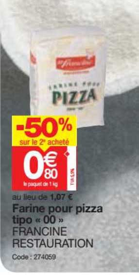 farine pour pizza tipo "00" francine restauration