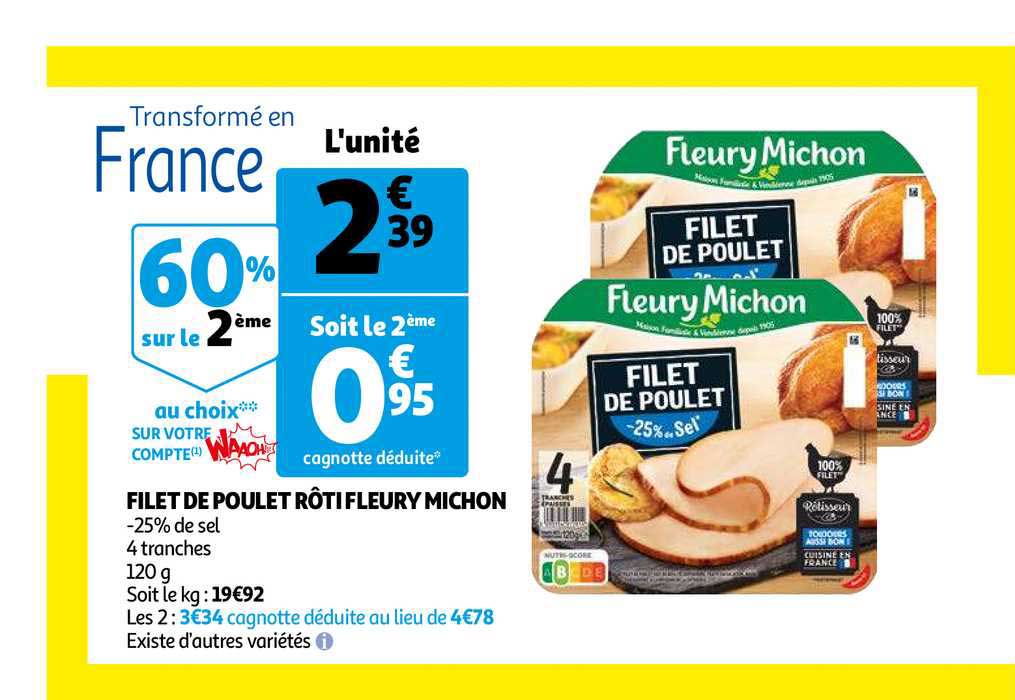 filet de poulet rôti fleury michon