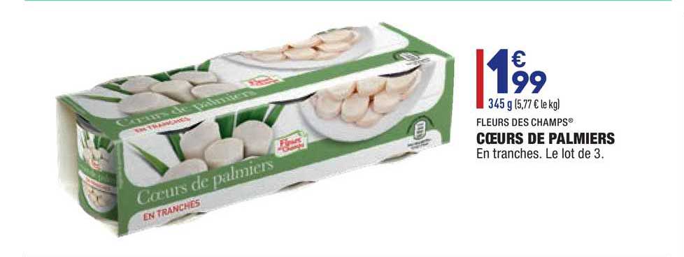 fleurs des champs cœurs de palmiers