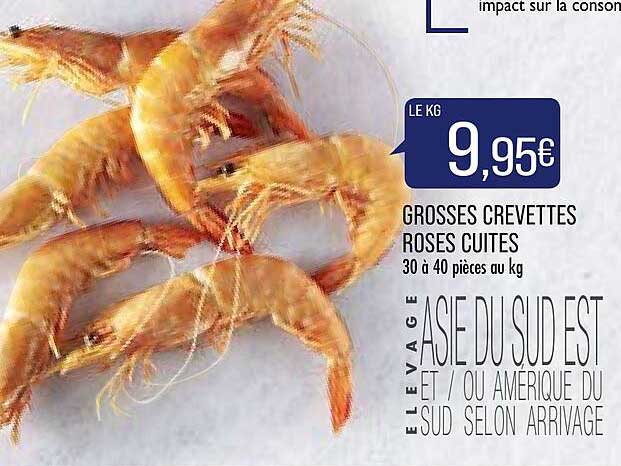 grosses crevettes roses cuites