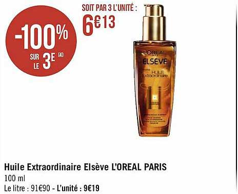 huile extraordinaire elsève l'oréal paris