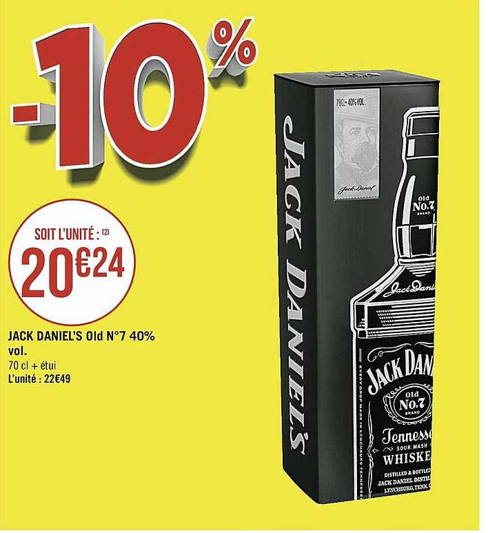 jack daniel's old n°7 40% vol.