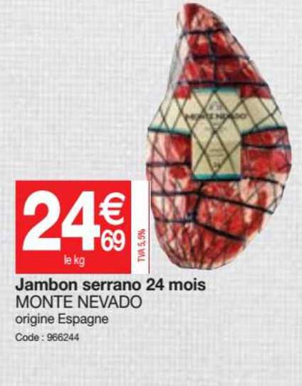 jambon serrano 24 mois monté nevado