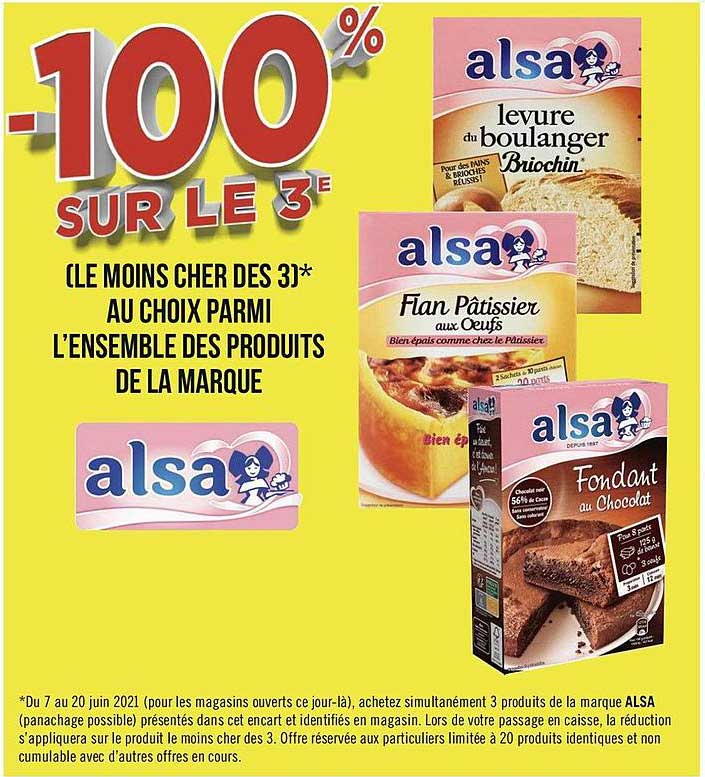 l'ensemble des produits de la marque alsa