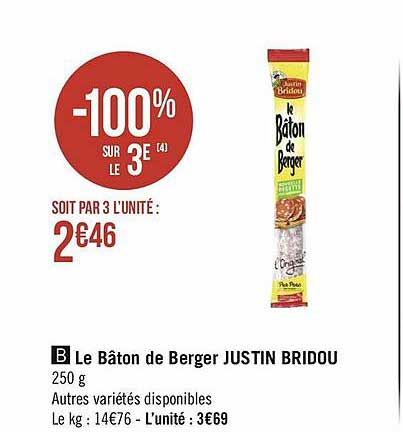 le bâton de berger justin bridou