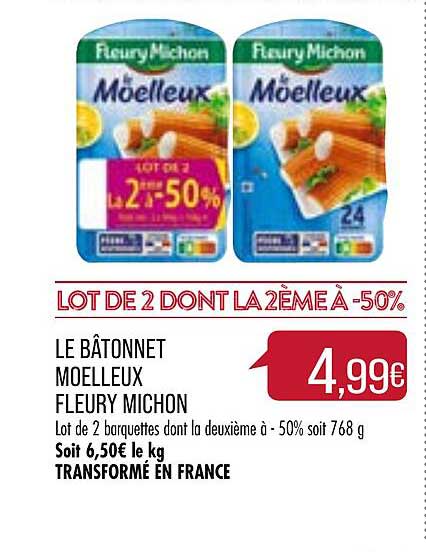 Le Bâtonnet Moelleux Fleury Michon