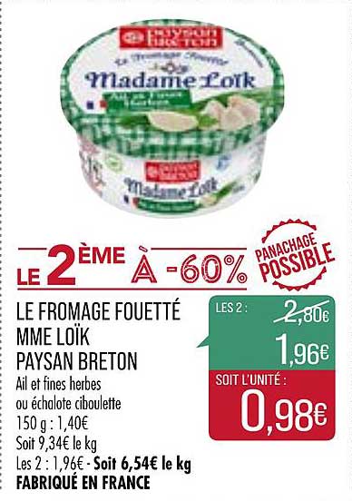 le fromage fouetté mme loïk paysan breton