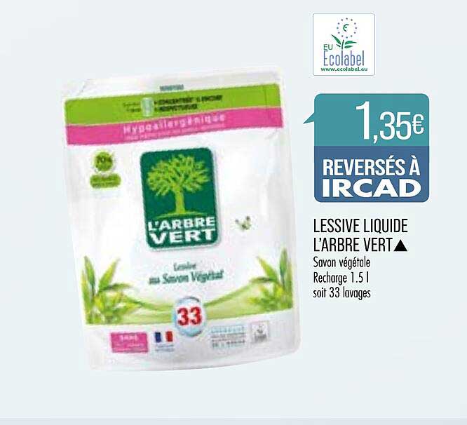 lessive liquide l'arbre vert