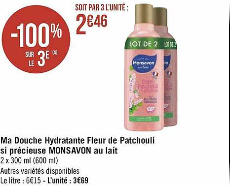 Ma Douche Hydratante Fleur De Patchouili Si Précieuse Monsavon Au Lait
