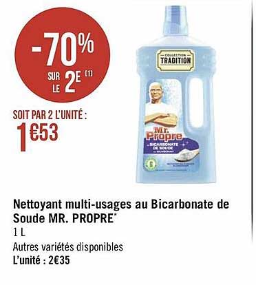 nettoyant multi-usages au bicarbonate de soude mr. propre