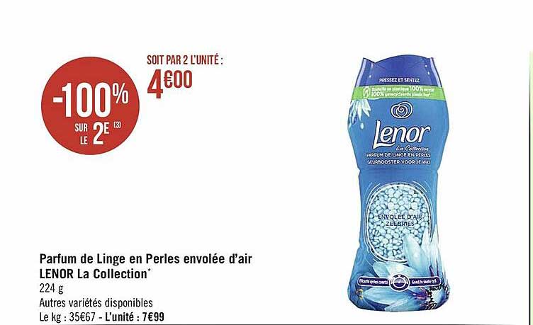 Parfum De Linge En Perles Envolee D'air Lenor La Collection