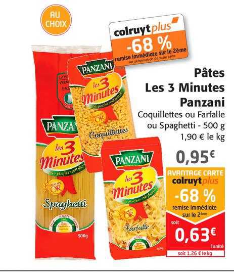 Pâtes Les 3 Minutes Panzani