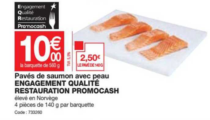 pavés de saumon avec peau engagement qualité restauration promocash