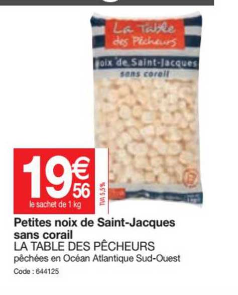 petites noix de saint-jacques sans corail