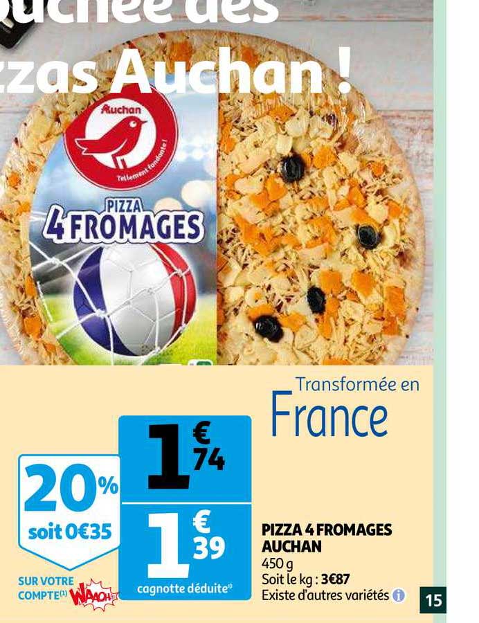 Pizza 4 Fromages Auchan