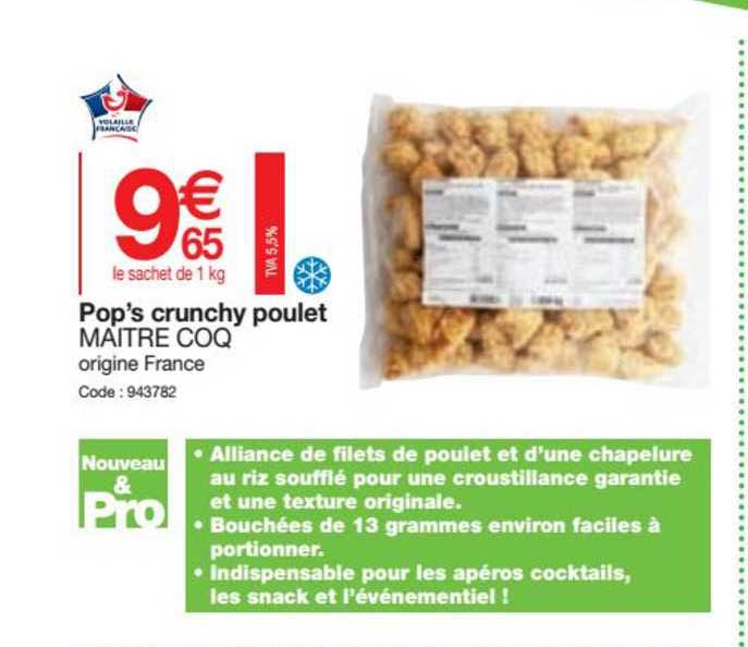 pop's crunchy poulet maître coq