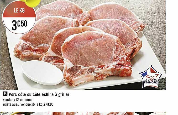 Porc Cote Ou Cote Echine A Griller