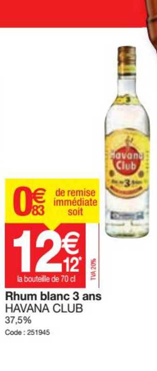 rhum blanc 3 ans havana club