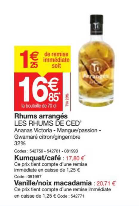 rhums arrangés les rhums de ced'