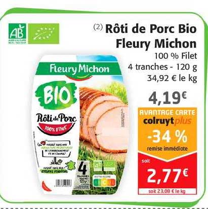 rôti de porc bio fleury michon