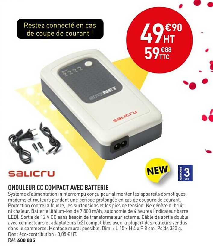 salicru onduleur cc compact avec batterie