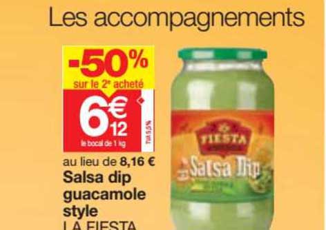 Salsa Dip Guacamole Style La Fiesta