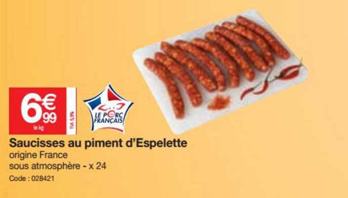 saucisses au piment d'espelette