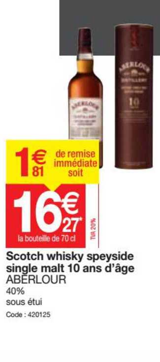 scotch whisky speyside single malt 10 ans d'âge aberlour