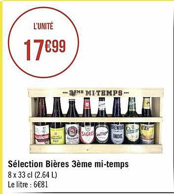 sélection bières 3ème mi-temps