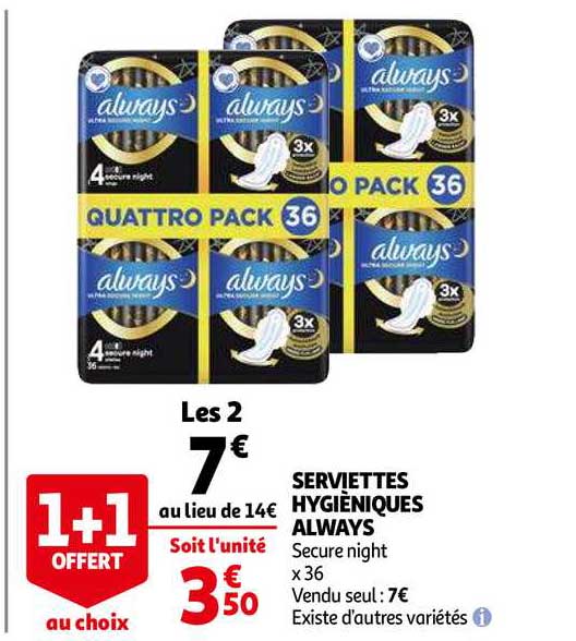 serviettes hygiéniques always