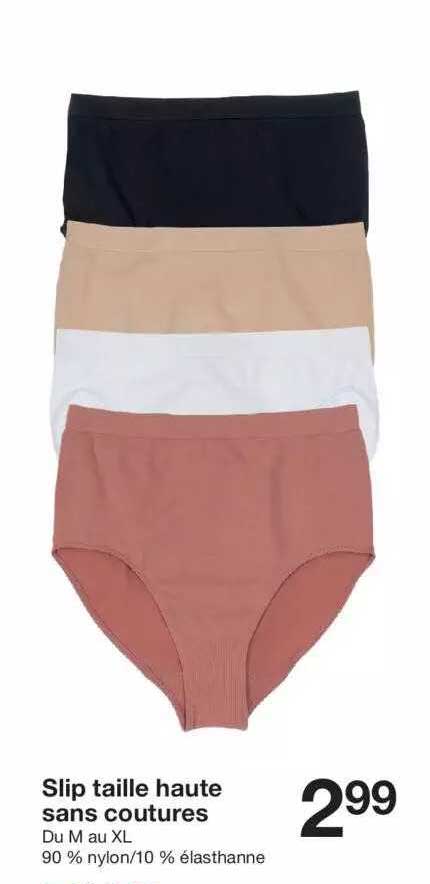 slip taille haute sans coutures