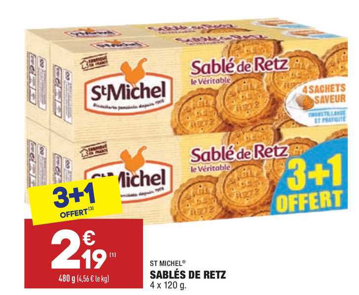 st michel sablés de retz 3+1 offert