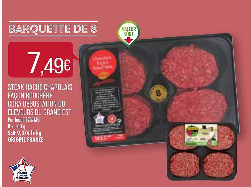 steak haché charolais façon bouchère cora dégustation ou éleveurs du grand est