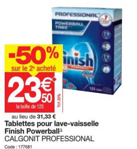 tablettes pour lave-vaisselle finish powerball calgonit professional