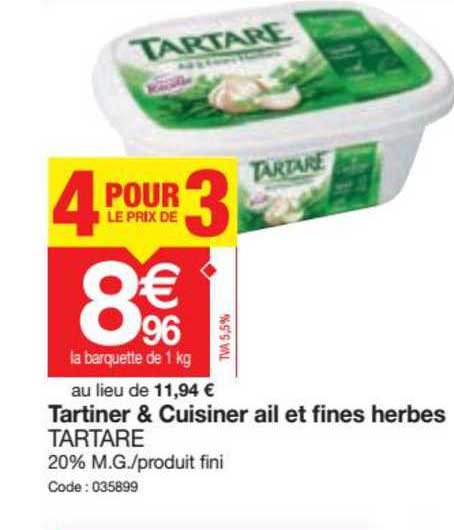 Tartiner & Cuisiner Ail Et Fines Herbes Tartare