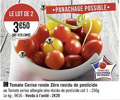 tomate cerise ronde zéro résidu de pesticide