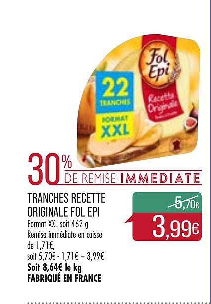 tranches recette originale fol épi