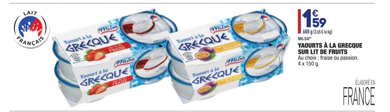 Yaourts à La Grecque Sur Lit De Fruits